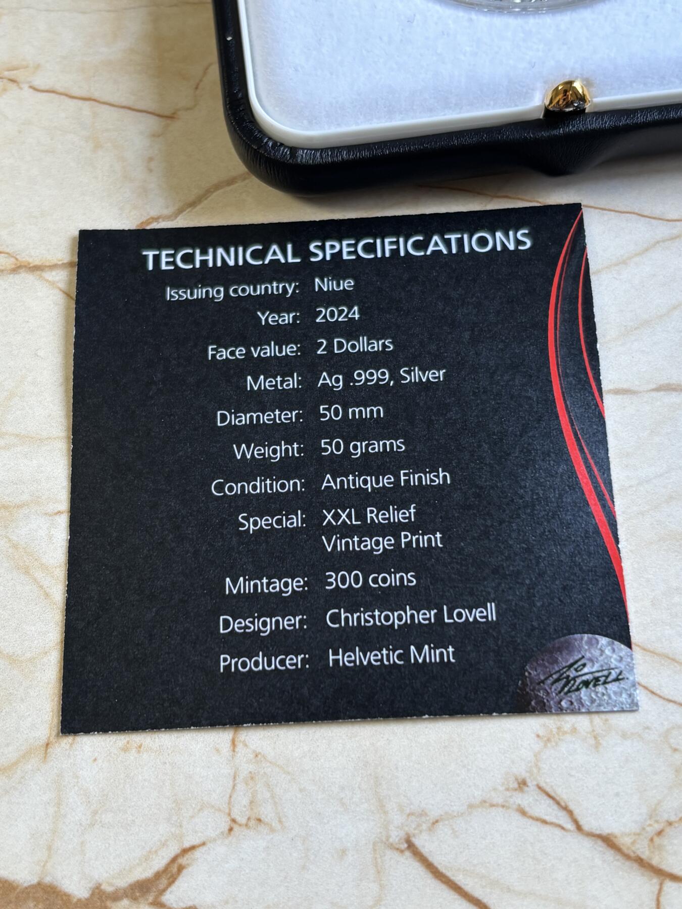 第193期拍卖 纽埃2024年黑暗女神系列FAUNA女神彩色纪念银币，999银，50克，发行300枚