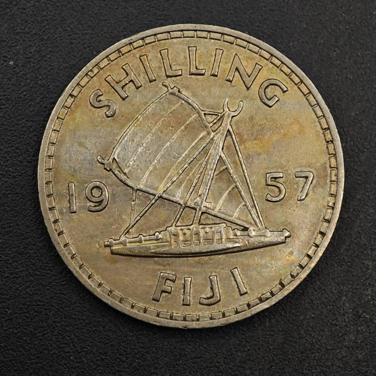 【淘币小摊】实时拍第八百七十七拍   散币场    每周一统一发货 斐济1957年1先令镍币