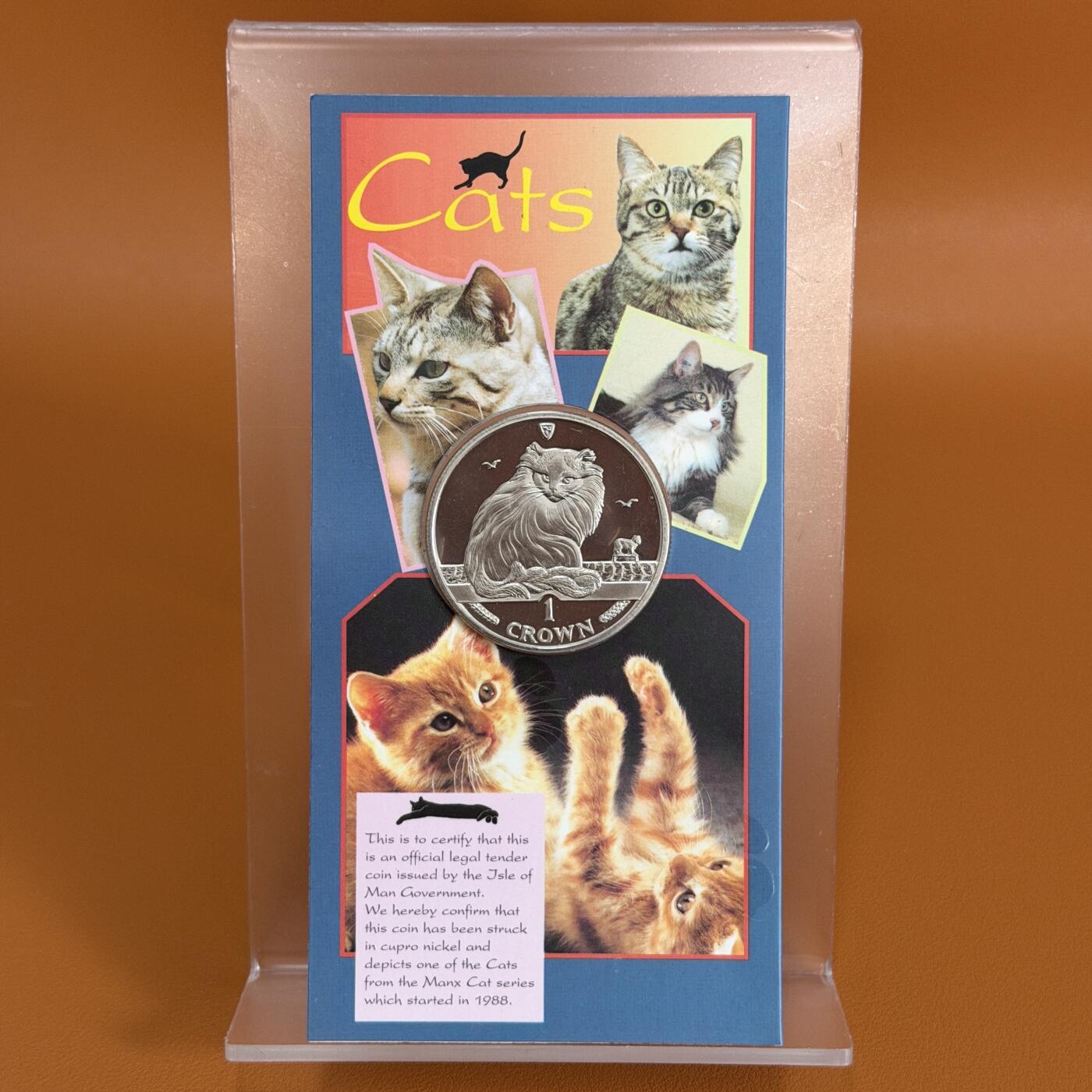 ＜星葵🌻钱币社＞硬币场·第71期·3月10日发货 马恩岛1995年土耳其猫卡装1克朗纪念币