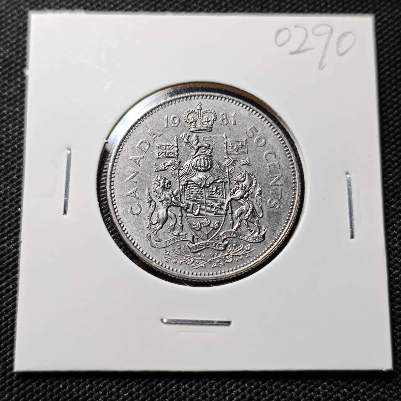 KK钱币收藏小铺   第402期 2月预留时间 周末发货  1981加拿大50分