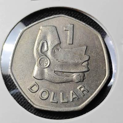 KK钱币收藏小铺   第403期 2月预留时间 周末发货 -  1977所罗门群岛1元