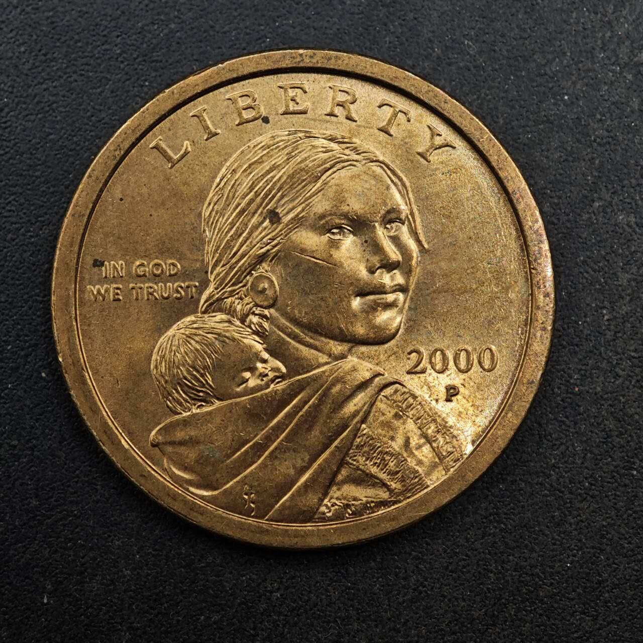 【淘币小摊】实时拍第八百七十七拍   散币场    每周一统一发货 美国2000年萨卡加维亚美元