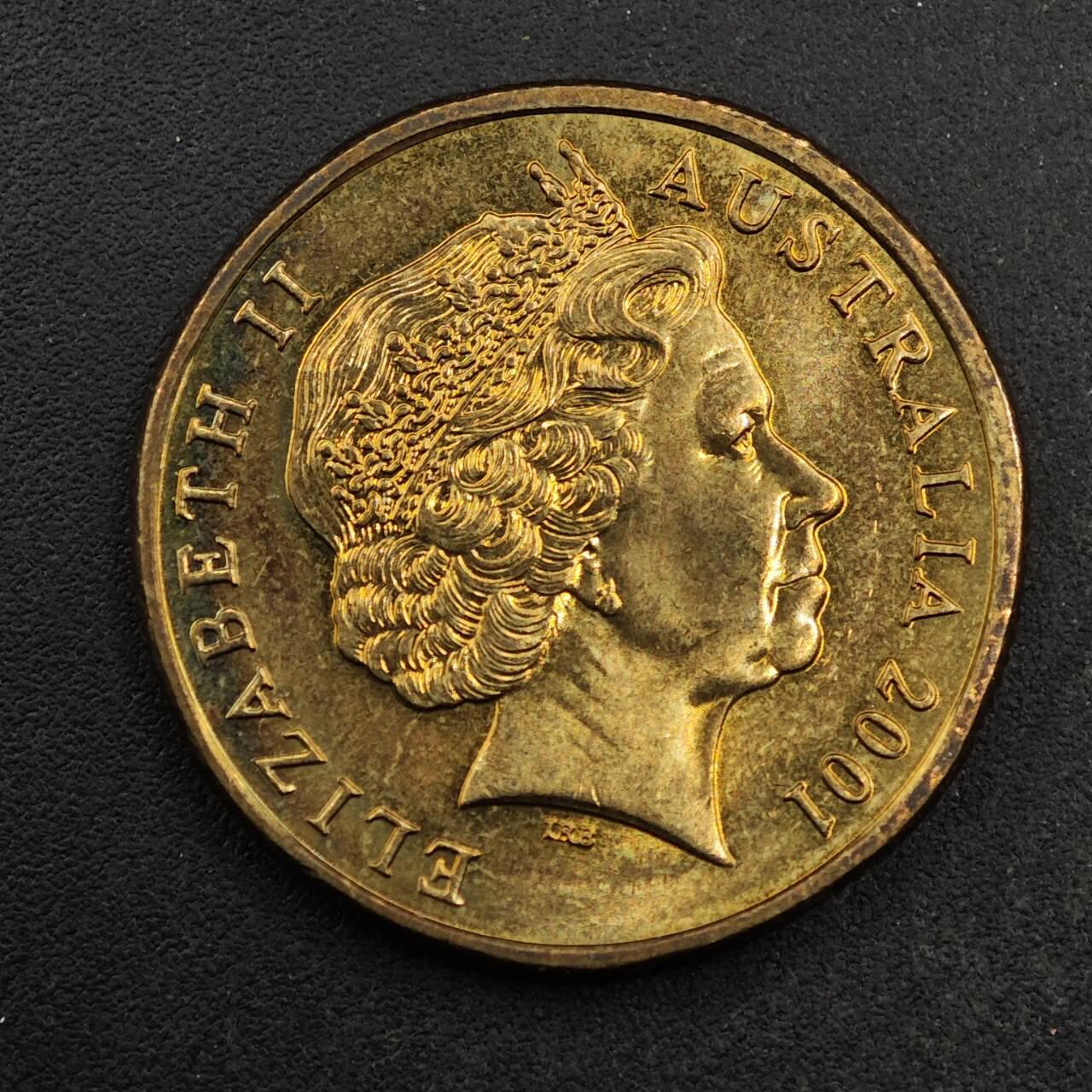 【淘币小摊】实时拍第八百七十七拍   散币场    每周一统一发货 澳大利亚2001年1元纪念币