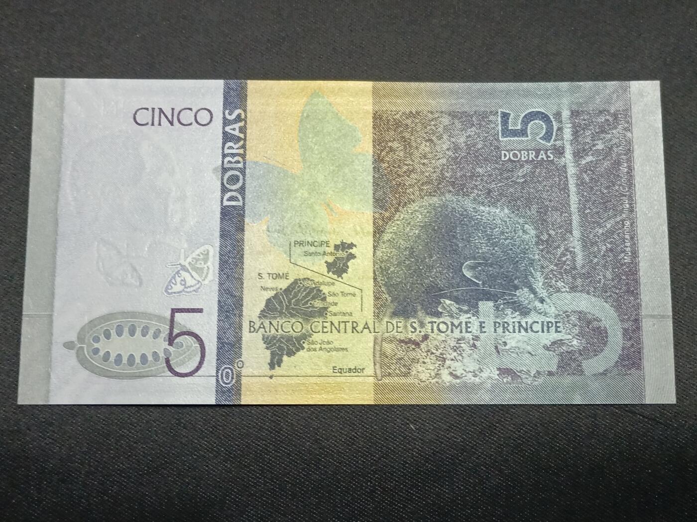 【游宝拍卖】丙午马年第8期 圣多美和普林西比-5多布拉【2020年 全新UNC】