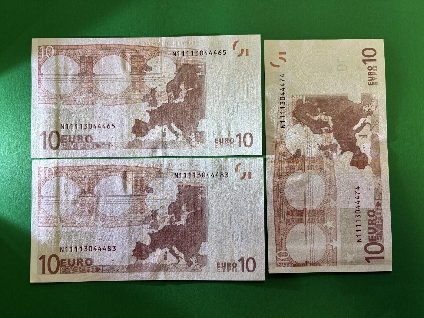 咖啡豆•收藏 2026年Mar_14th世界各国纸币拍卖 3枚 欧洲地区 2002年 奥地利二签 10欧元 全新UNC 外国纸币