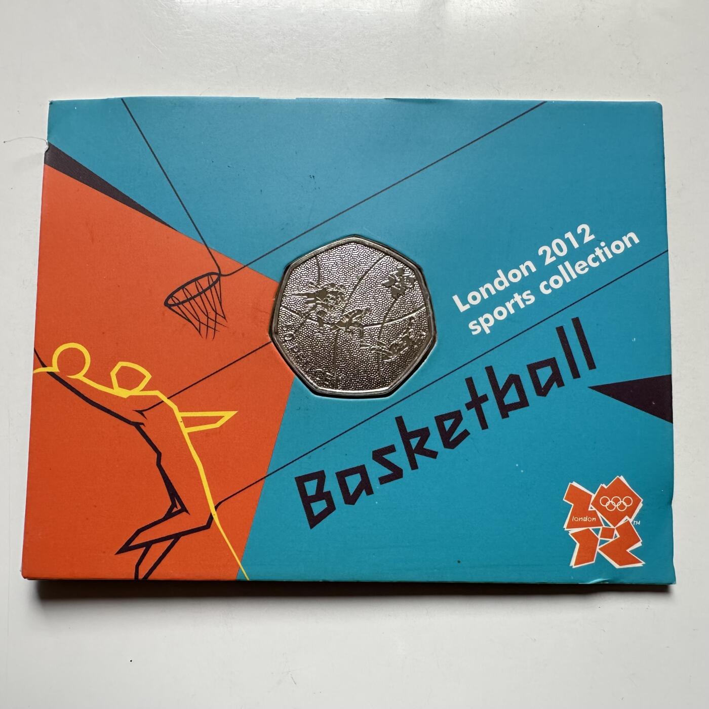 🌹外币初藏🌹🐯2026年第26场  各国纪念币专场 每周二四六晚8️⃣点 接代拍 英国2011年伦敦奥运会 篮球50便士纪念币