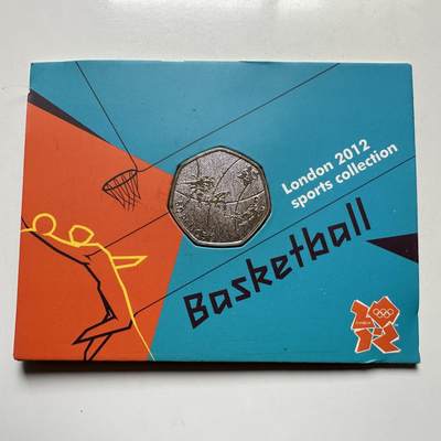 🌹外币初藏🌹🐯2026年第26场  各国纪念币专场 每周二四六晚8️⃣点 接代拍 - 英国2011年伦敦奥运会 篮球50便士纪念币