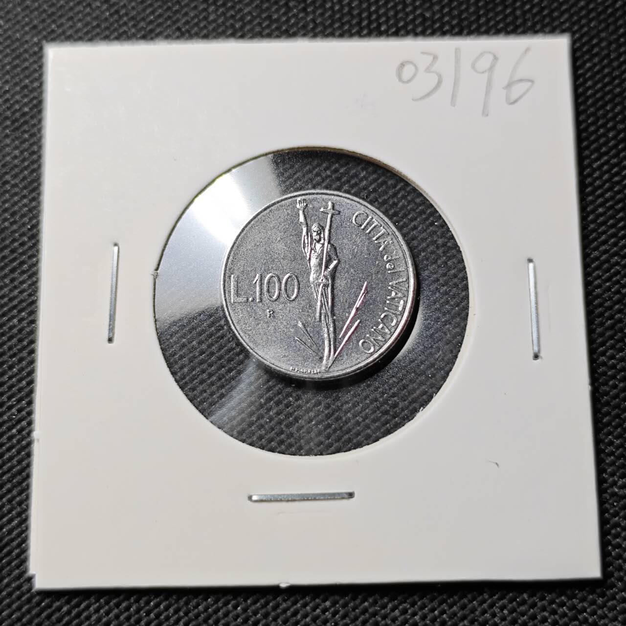 KK钱币收藏小铺   第403期 2月预留时间 周末发货 梵蒂冈100里拉