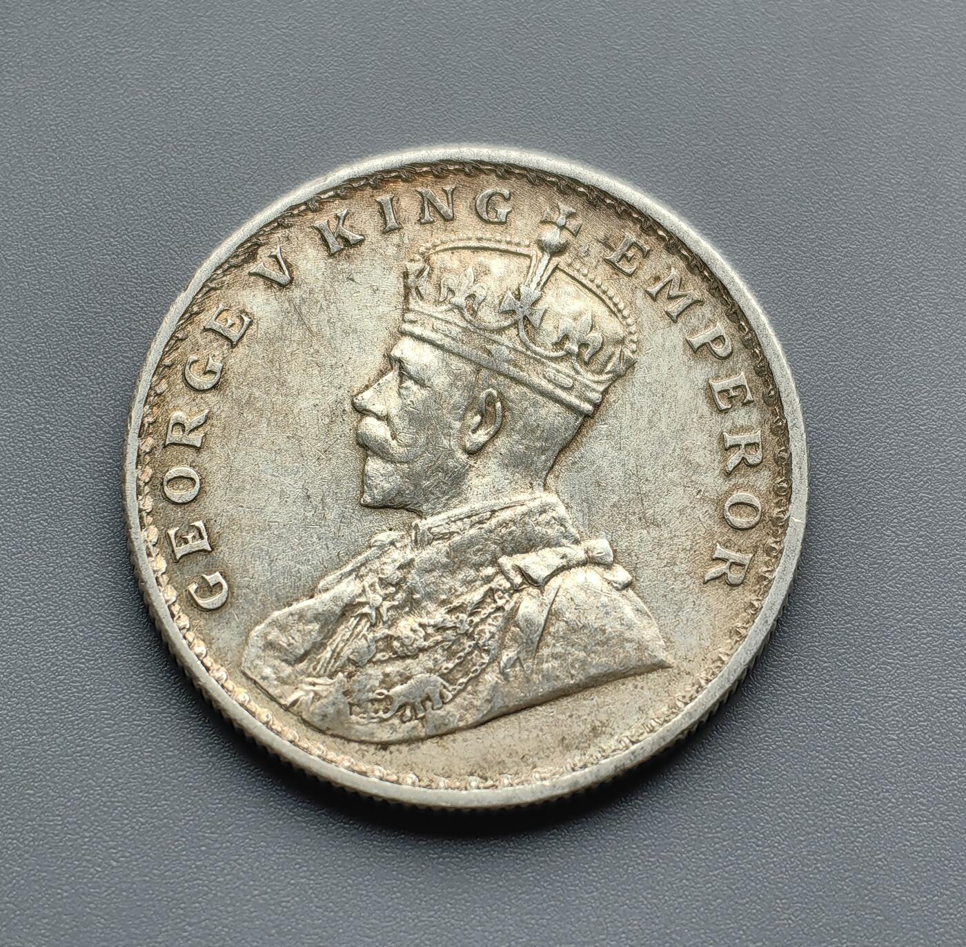 《崇甫堂》—外币小精品专场⑨ 英属印度1916年乔治五世1卢比银币 KM#524