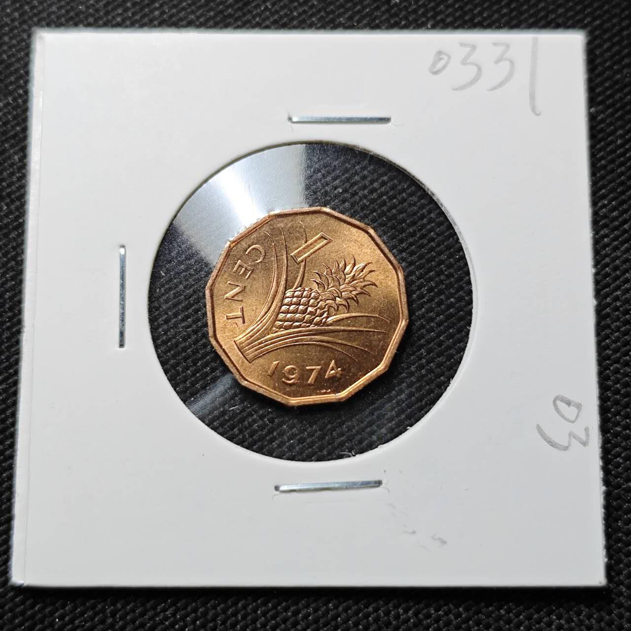 KK钱币收藏小铺   第403期 2月预留时间 周末发货  斯威士兰1分铜币 好品