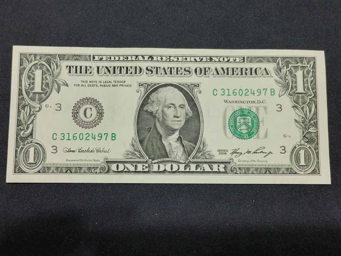 【游宝拍卖】丙午马年第8期 美国-1美元【SERIES-2006 C-费城 近新AU】