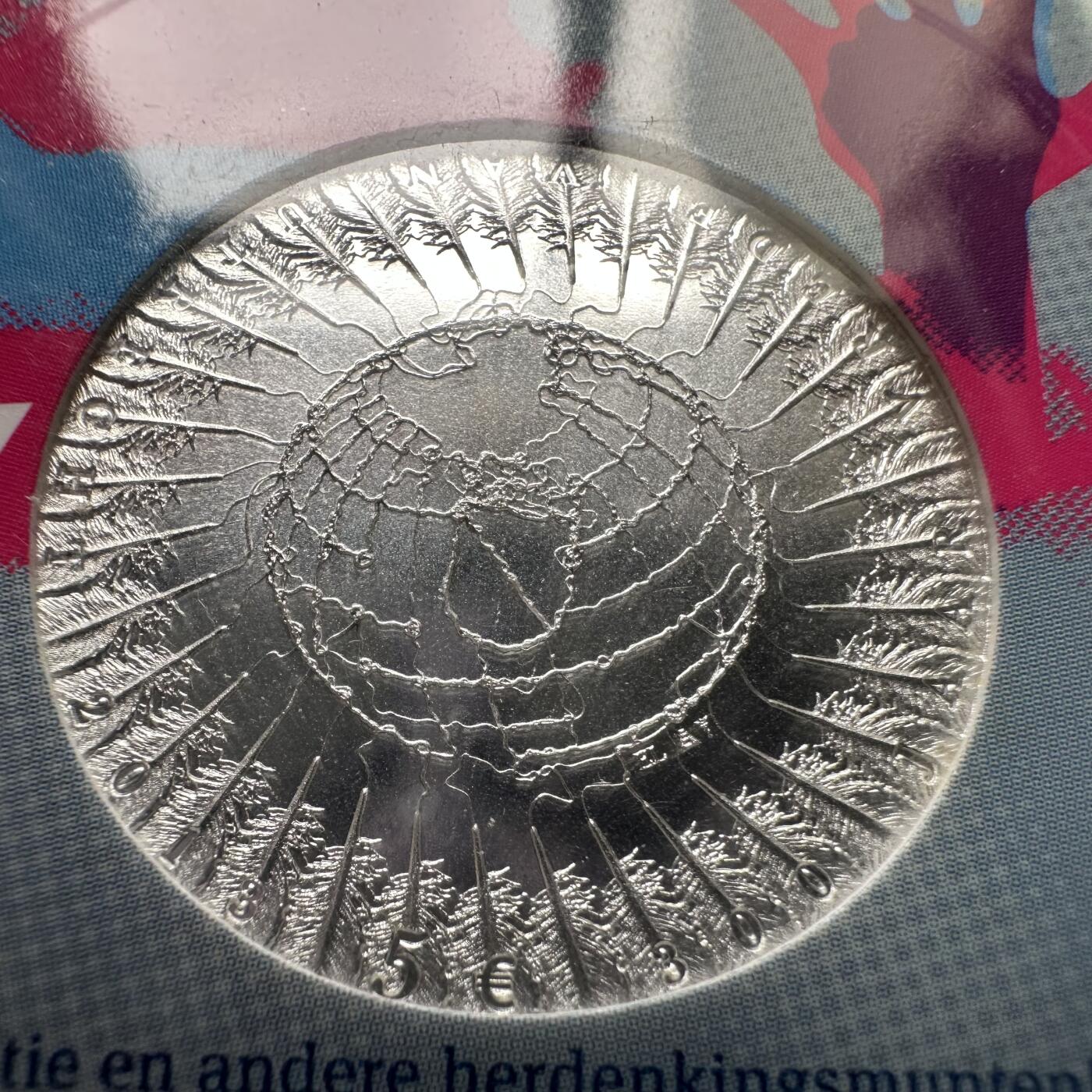 🌹外币初藏🌹🐯2026年第26场  各国纪念币专场 每周二四六晚8️⃣点 接代拍 荷兰2013年乌得勒支和约300年5欧元镀银币，直径29mm，重10.5g