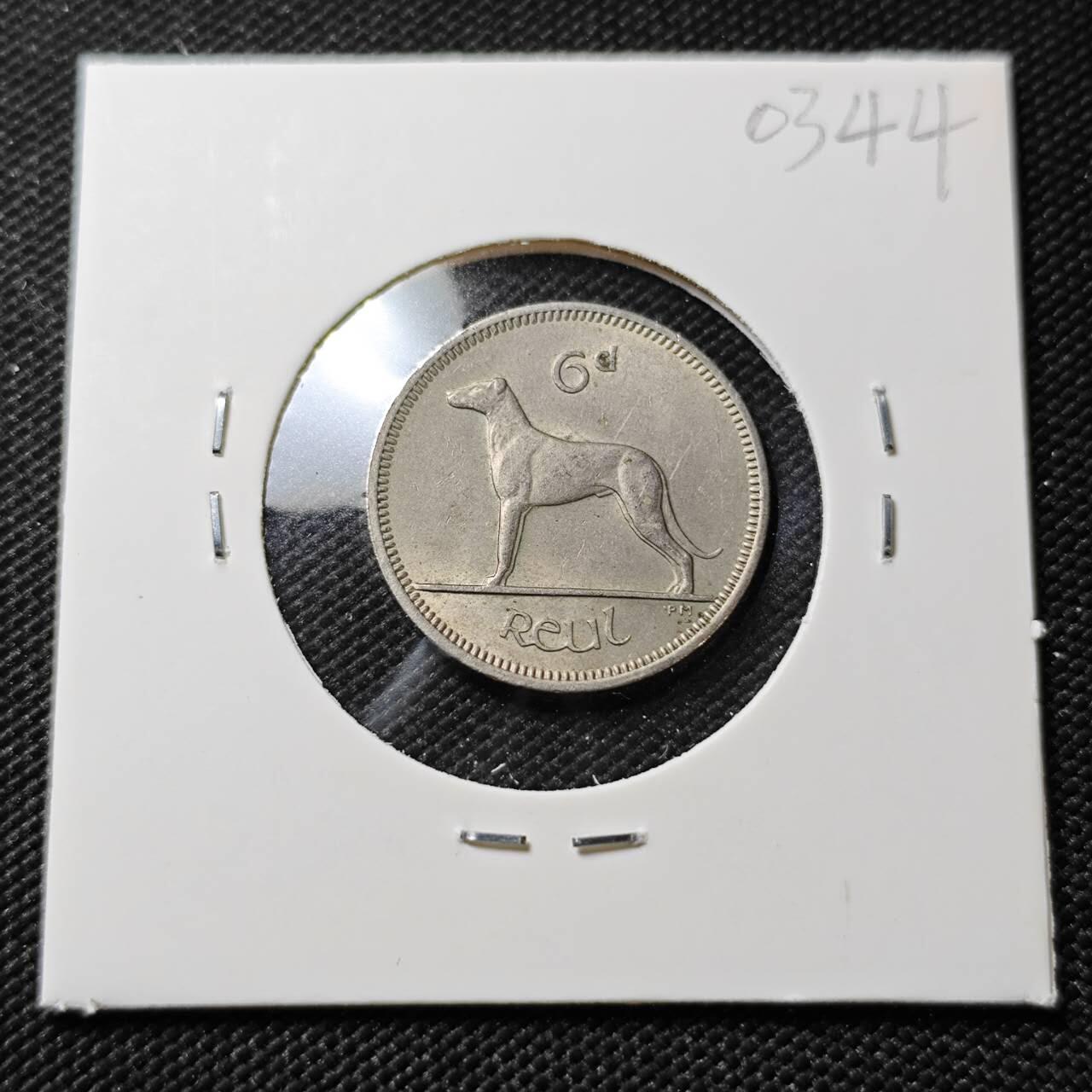 KK钱币收藏小铺   第403期 2月预留时间 周末发货  爱尔兰6便士铜币