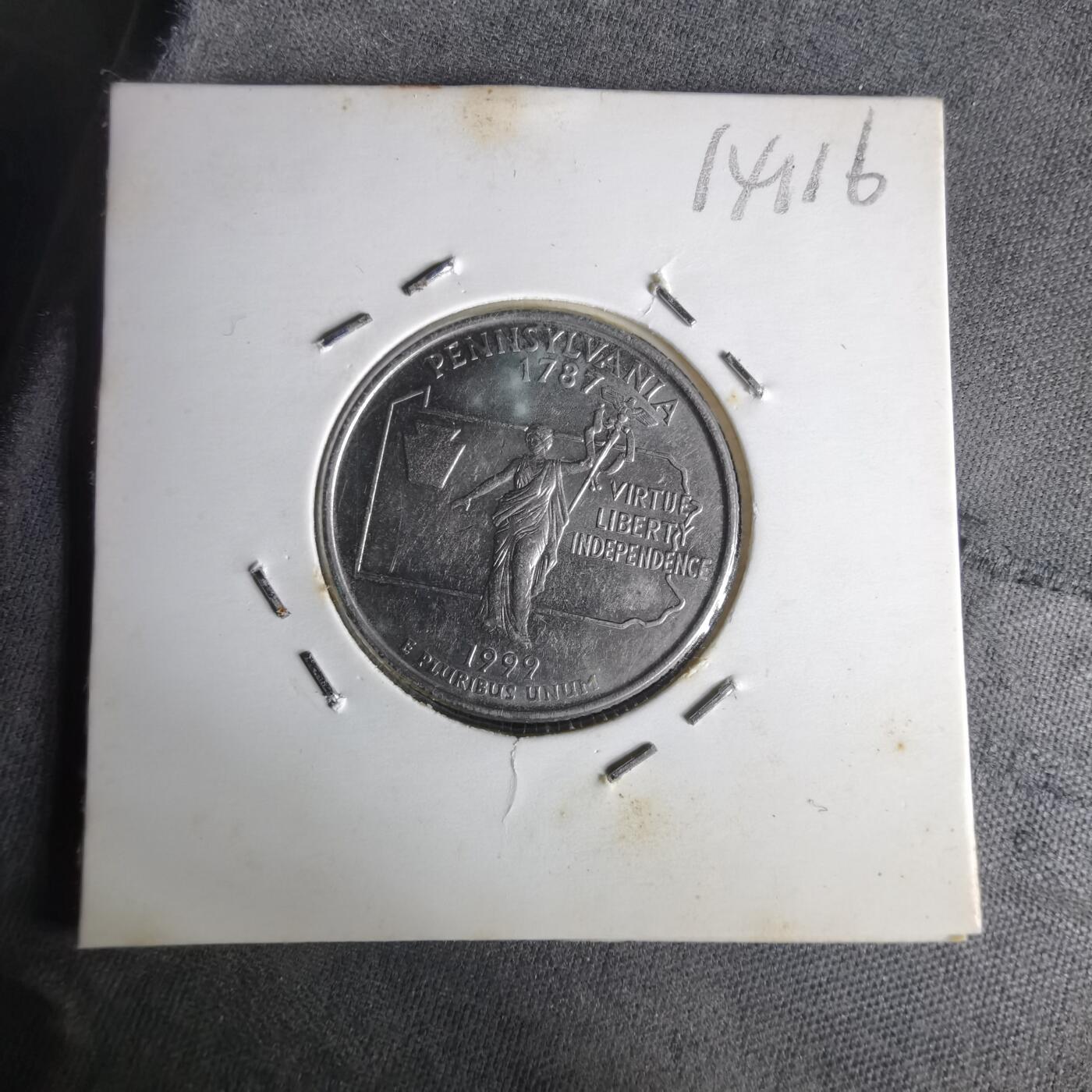 沼泽如烟--第1014场 美国1999年25分纪念币