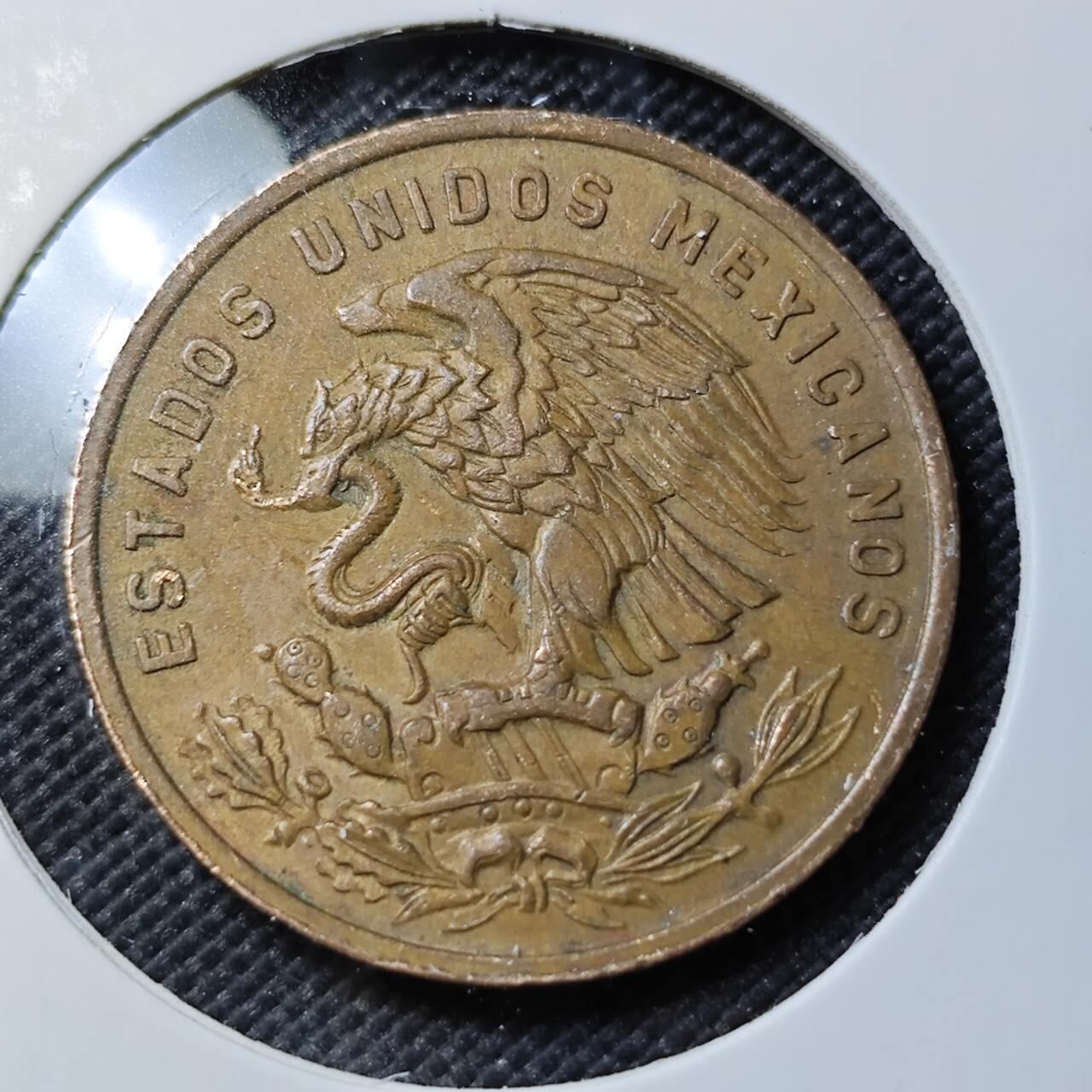 KK钱币收藏小铺   第403期 2月预留时间 周末发货  1967墨西哥20分铜币