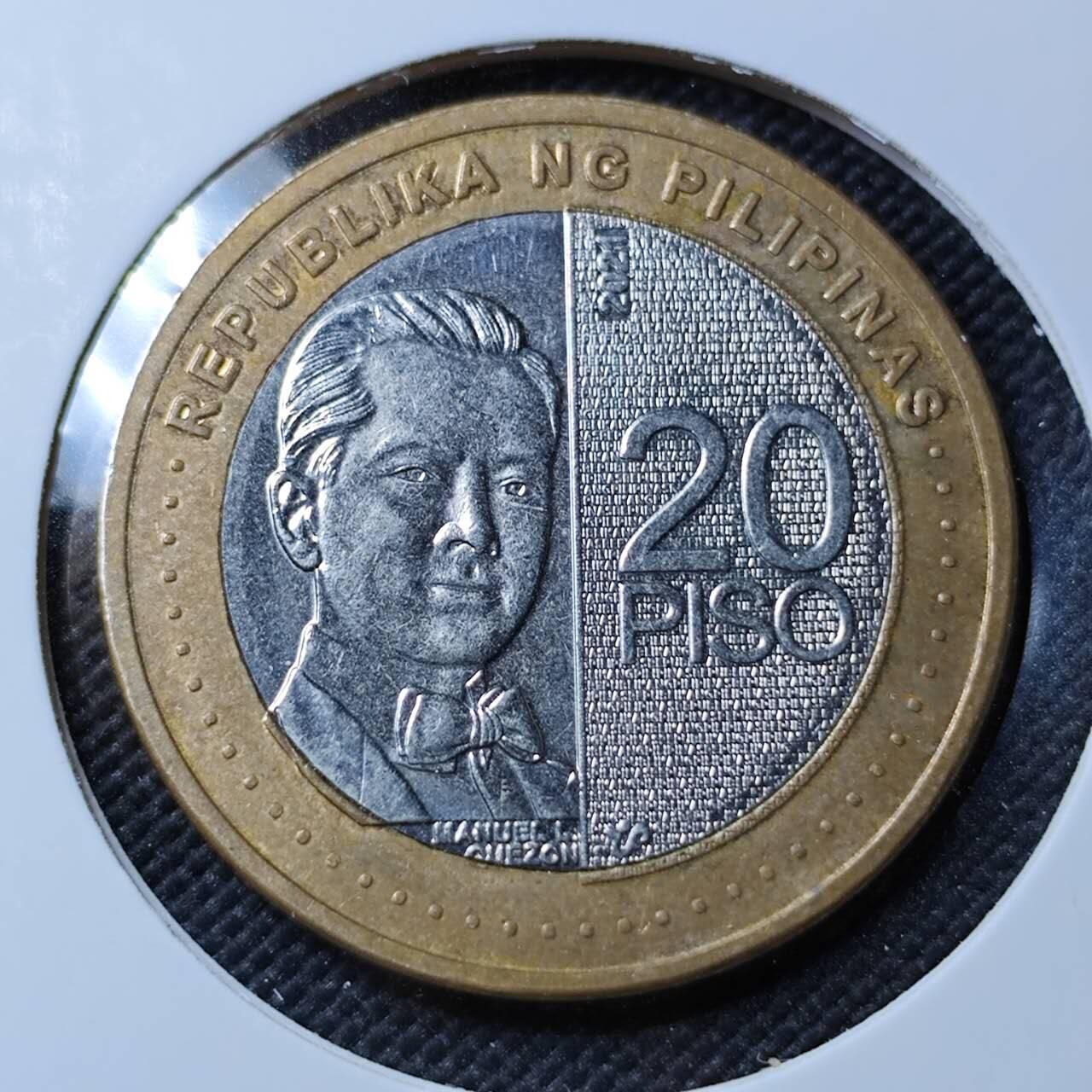 KK钱币收藏小铺   第403期 2月预留时间 周末发货  菲律宾20比索双色币