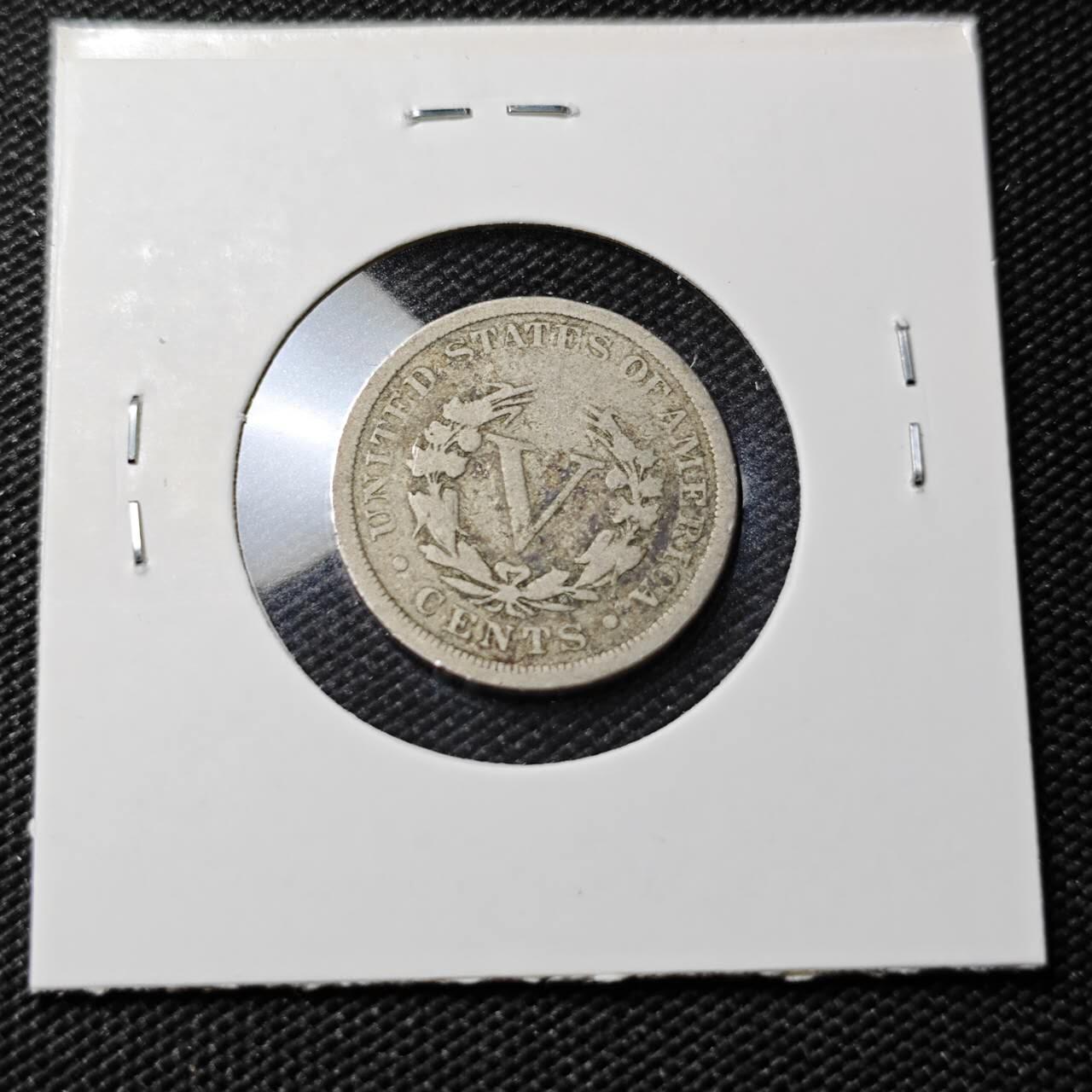 KK钱币收藏小铺   第402期 2月预留时间 周末发货  1901美国5分