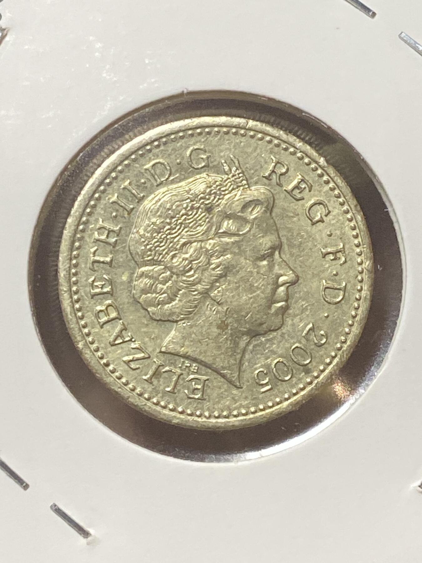 2026年第三十四场(总第二百零三场）外国精品纸夹币场(免佣金) 英国🇬🇧2005年1英镑(伊丽莎白二世老年，桥系列–北威尔士梅奈悬索桥)