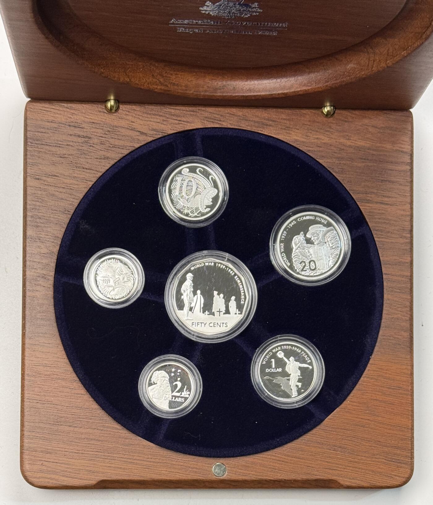 S&S Numismatic世界钱币-拍卖 第121期  澳大利亚2005年6枚全银套币盒证齐全 合集61.62克999银