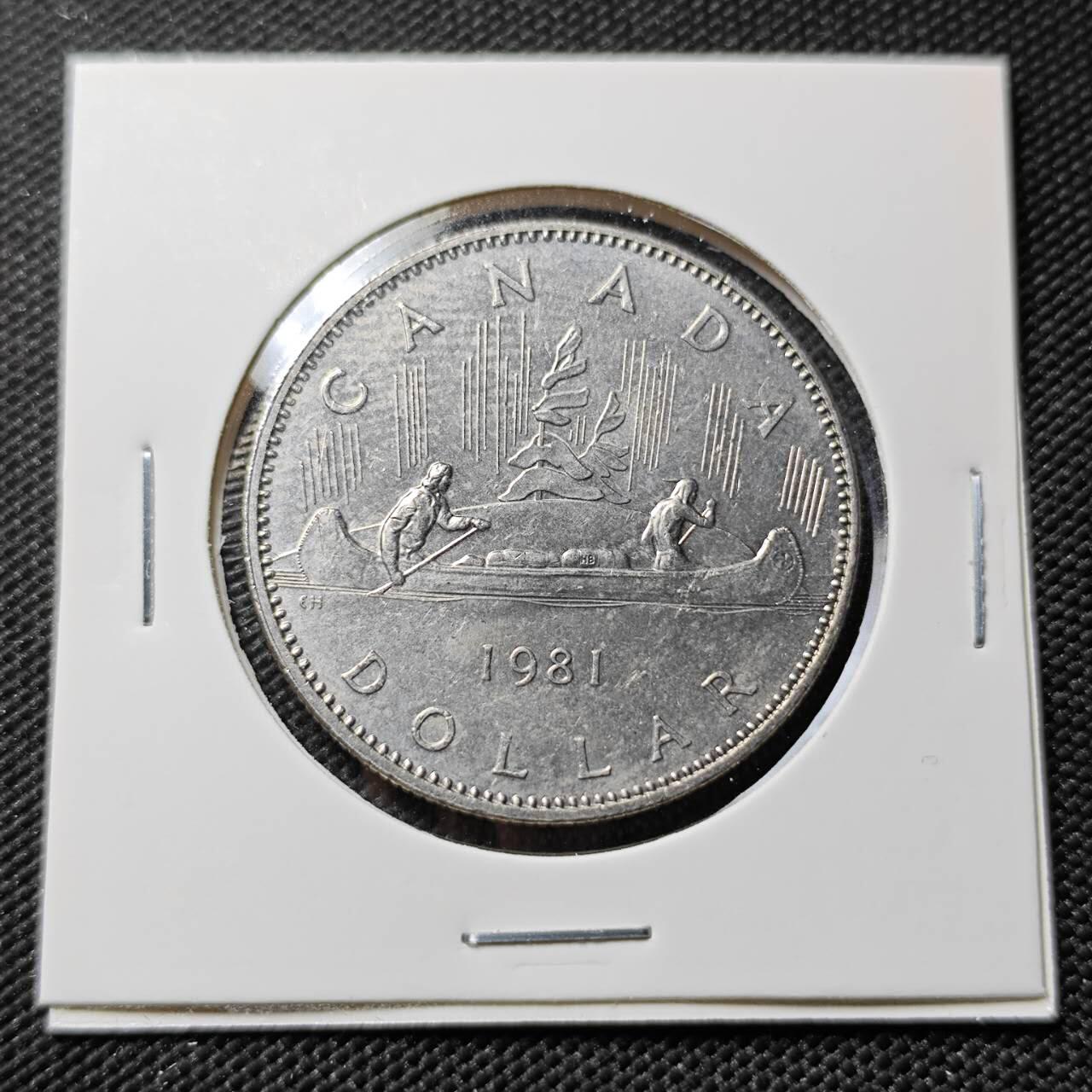 KK钱币收藏小铺   第403期 2月预留时间 周末发货 1981加拿大1元