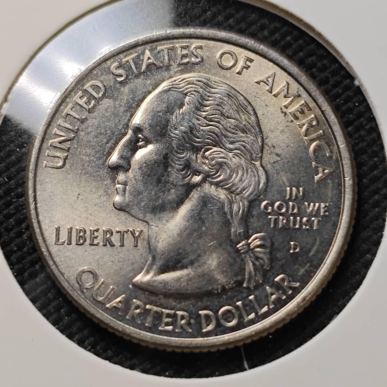 KK钱币收藏小铺   第403期 2月预留时间 周末发货  美国25分纪念币 好品