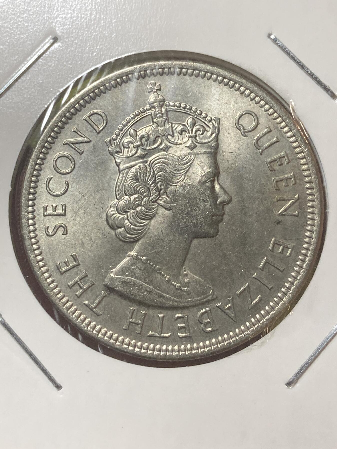 2026年第三十四场(总第二百零三场）外国精品纸夹币场(免佣金) 香港1974年1元(伊丽莎白二世青年带冠)