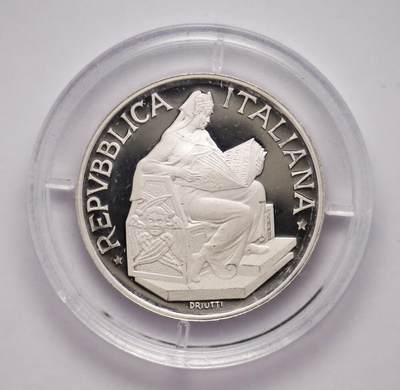 观钱近现代机制币拍卖No.003  - 意大利 1993 年比萨大学 650 周年 500 里拉纪念银币