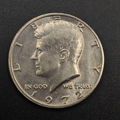 【淘币小摊】实时拍第八百七十七拍   散币场    每周一统一发货 - 美国1972年肯尼迪半美元