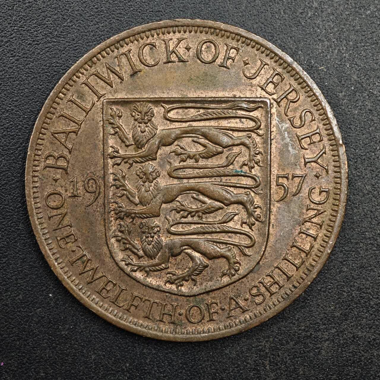 【淘币小摊】实时拍第八百七十七拍   散币场    每周一统一发货 泽西岛1957年1/12先令铜币