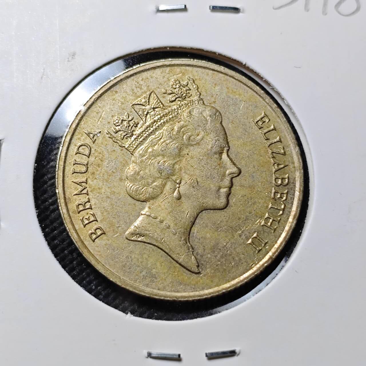 KK钱币收藏小铺   第403期 2月预留时间 周末发货 1988百慕大 1元