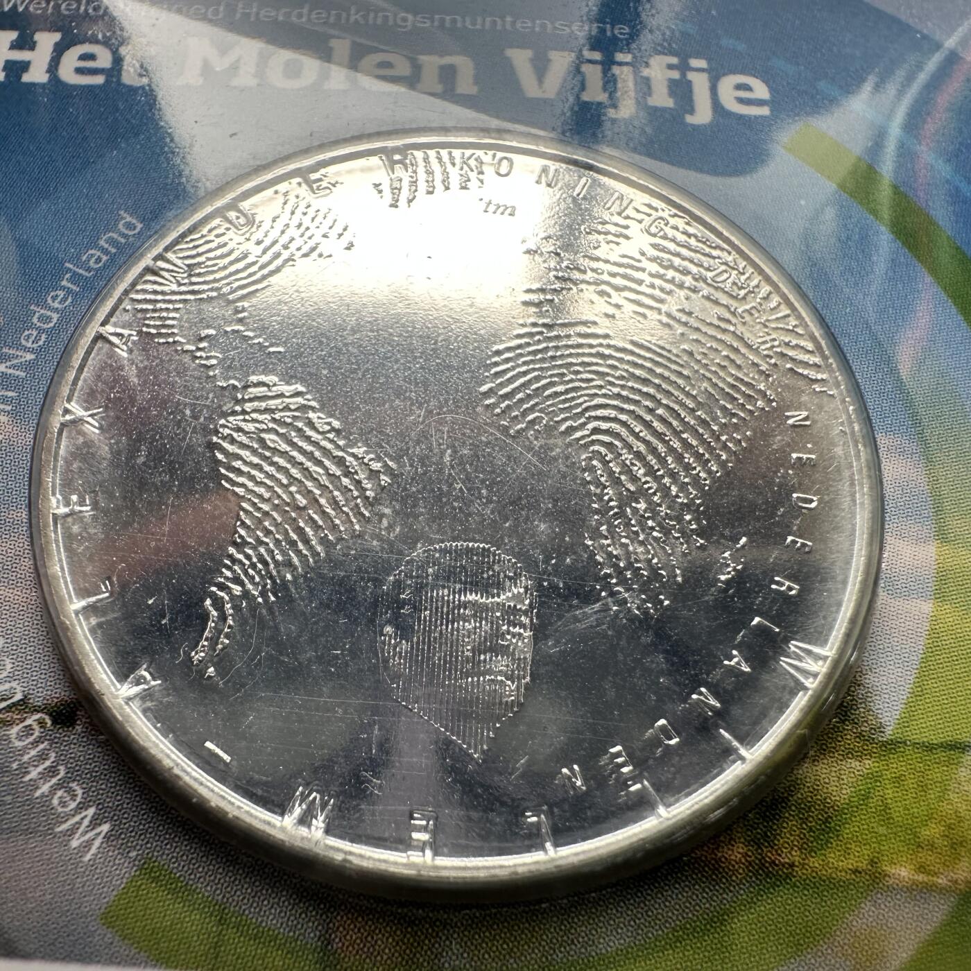 🌹外币初藏🌹🐯2026年第26场  各国纪念币专场 每周二四六晚8️⃣点 接代拍 荷兰2014年金德代克-埃尔斯豪特风车群5欧元镀银纪念币，直径33mm，重10.5g