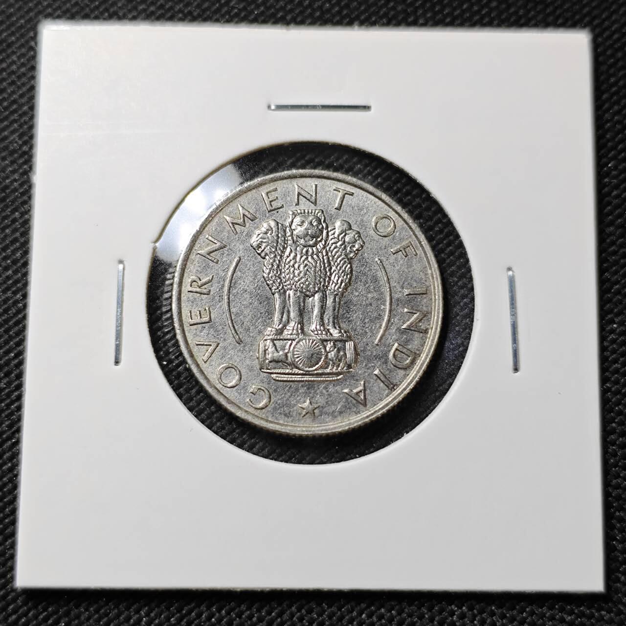 KK钱币收藏小铺   第403期 2月预留时间 周末发货  1956印度1/2卢比镍币