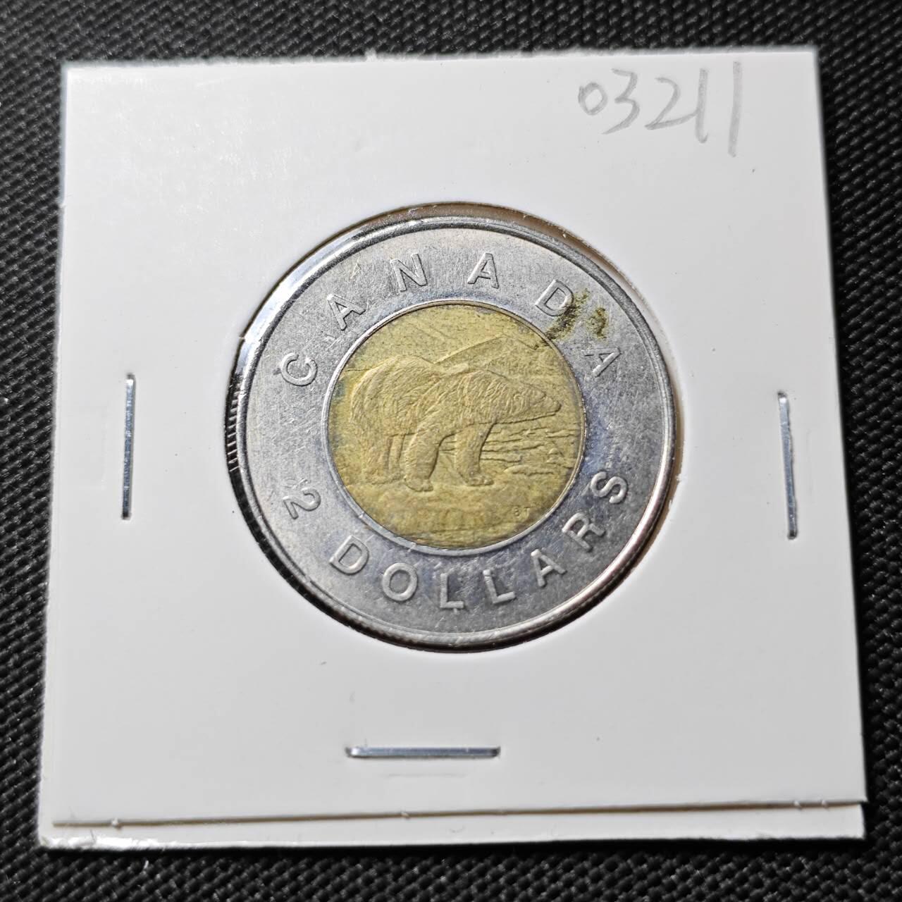 KK钱币收藏小铺   第403期 2月预留时间 周末发货 1996加拿大2元