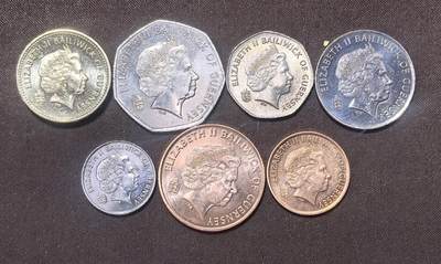 北京马甸外国币专卖第148期，非贵金属外国流通币，纪念币币，中国早期纪念币专场，陆续上拍，欢迎关注 - 根西岛