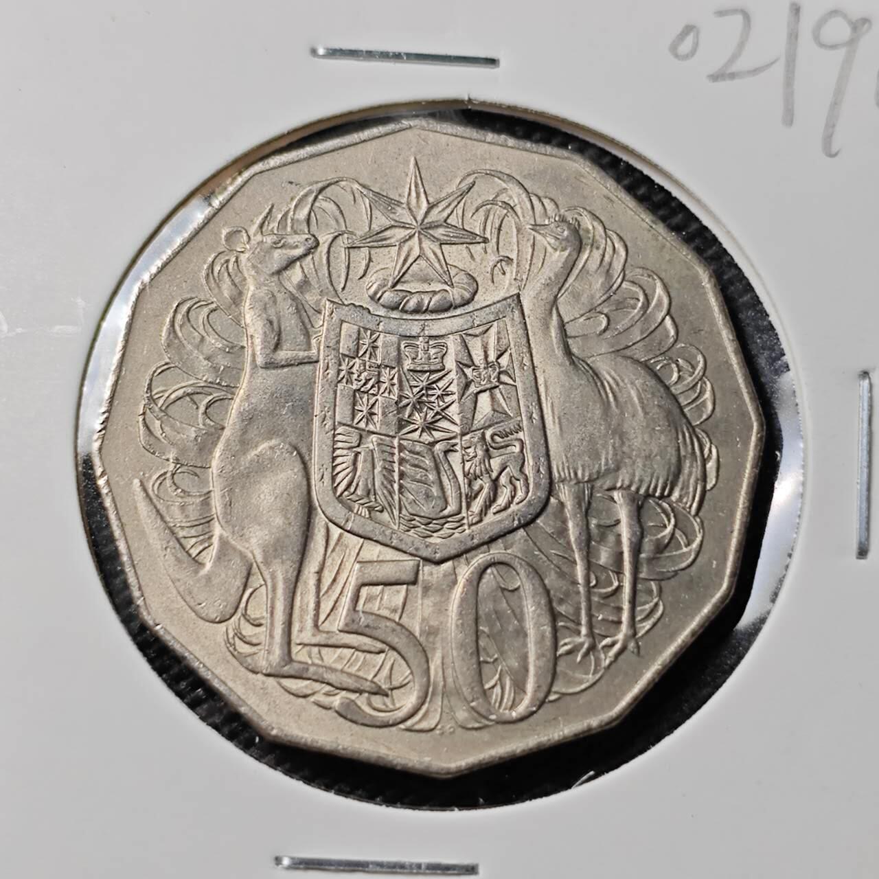 KK钱币收藏小铺   第402期 2月预留时间 周末发货  1971澳大利亚50便士