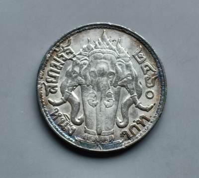 《崇甫堂》—外币小精品专场⑨ - 泰国（暹罗王国）大象1917年1铢银币 Y#45