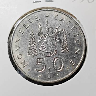KK钱币收藏小铺   第403期 2月预留时间 周末发货 -  1972法属新喀里多尼亚50法郎
