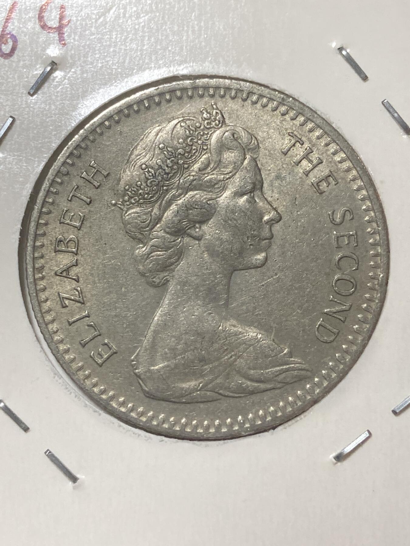 2026年第三十四场(总第二百零三场）外国精品纸夹币场(免佣金) 英属罗德西亚1964年20分(伊丽莎白二世中年花冠)