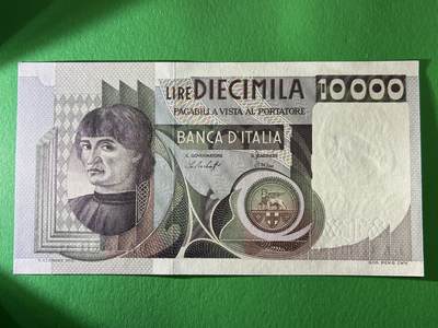 咖啡豆•收藏 2026年Mar_13th世界各国纸币拍卖 - 意大利 1976年 10000里拉 全新UNC 外国纸币 086815