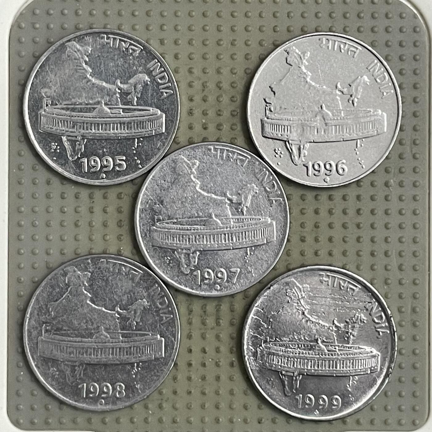 2026年第31场各国散币拍卖（总第181场） 印度50派沙5枚不同年份