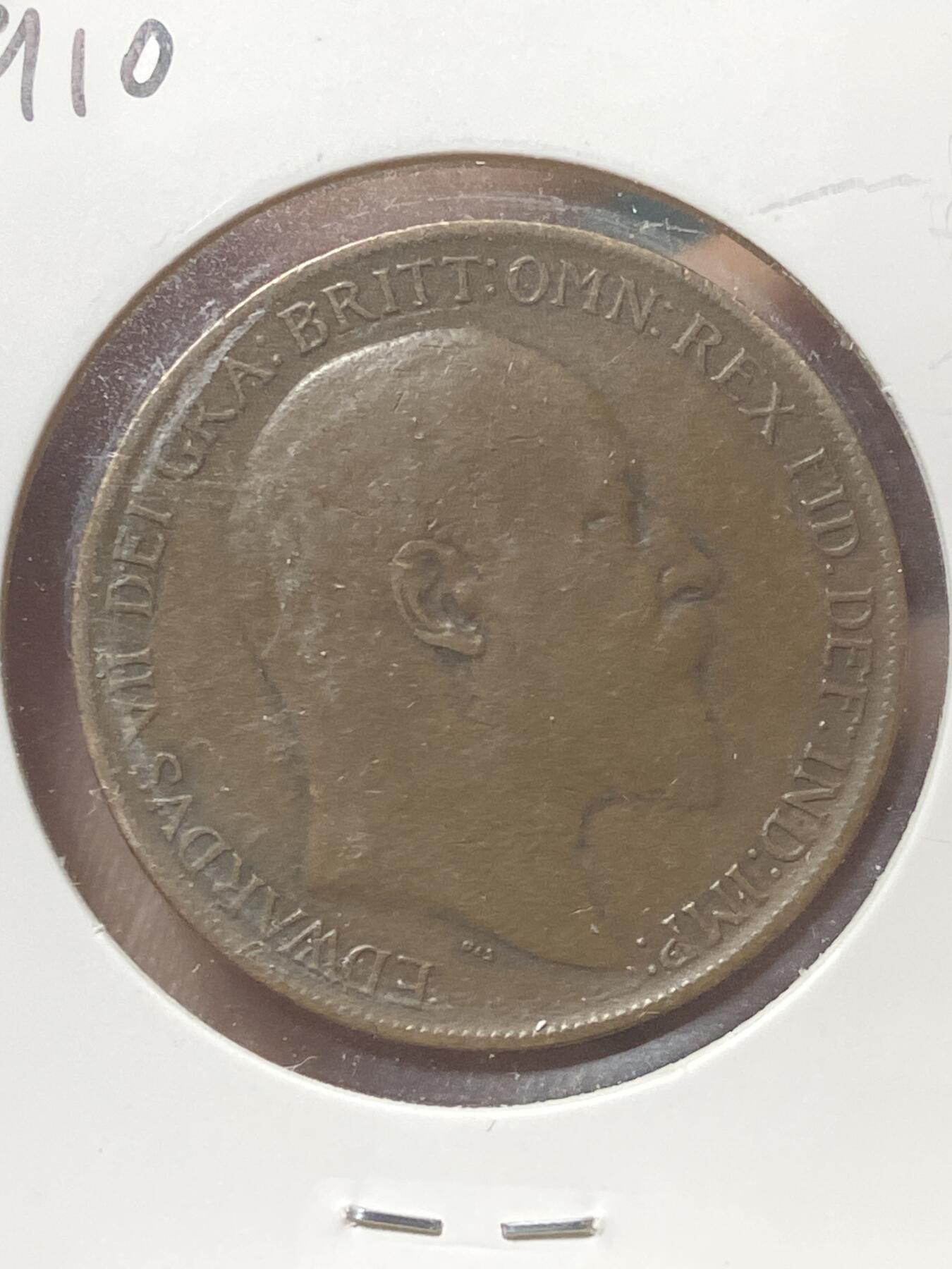 2026年第三十四场(总第二百零三场）外国精品纸夹币场(免佣金) 英国🇬🇧1910年1便士(爱德华七世时期)