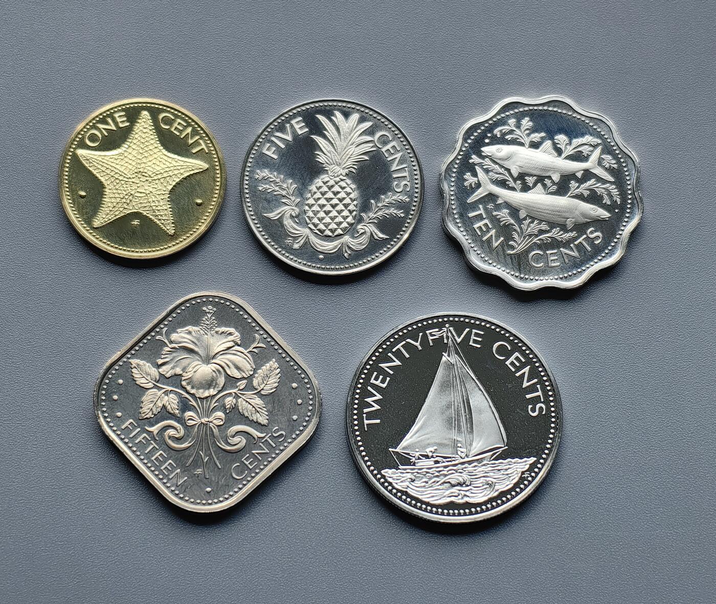 《崇甫堂》—外币小精品专场⑨ 巴哈马1977年精制币五枚组 KM#61FM(M)