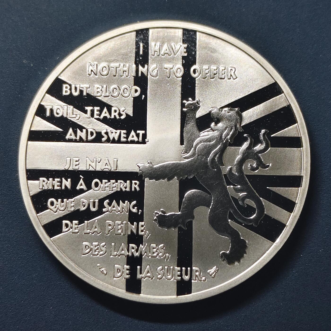 【全场包邮】纯粹捡漏拍511场 法国1994年10法郎巴黎解放50周年系列丘吉尔精制纪念银币【37毫米22.2克90%】