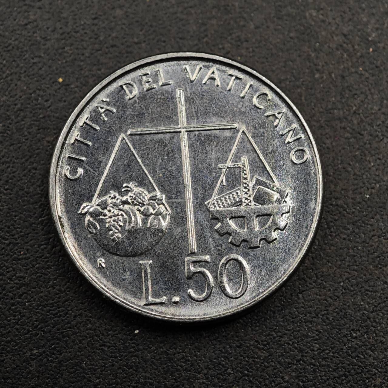 【淘币小摊】实时拍第八百七十七拍   散币场    每周一统一发货 梵蒂冈1992年50里拉