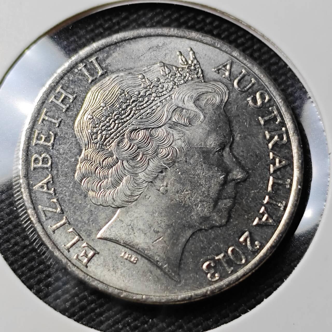 KK钱币收藏小铺   第402期 2月预留时间 周末发货 2013澳大利亚 20分纪念币