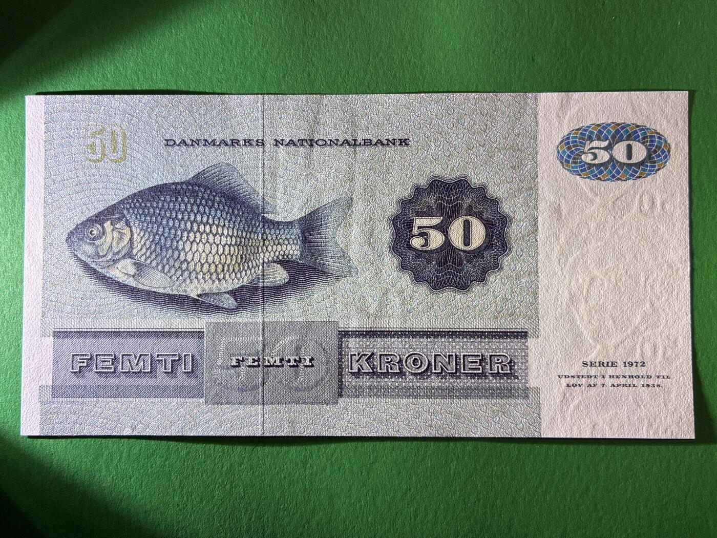 咖啡豆•收藏 2026年Mar_13th世界各国纸币拍卖 丹麦 1992年 50克朗 全新UNC 外国纸币
