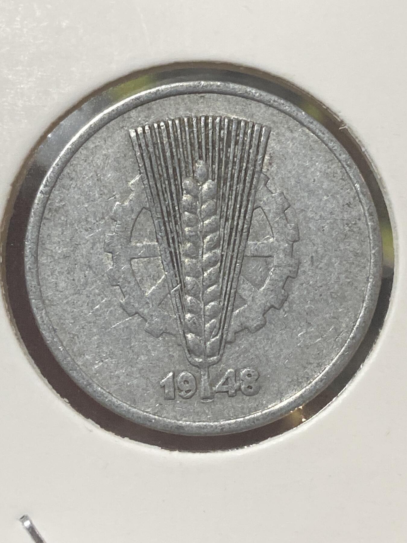 2026年第三十四场(总第二百零三场）外国精品纸夹币场(免佣金) 少见–民主德国1948年10芬尼(第一版，A标柏林造)