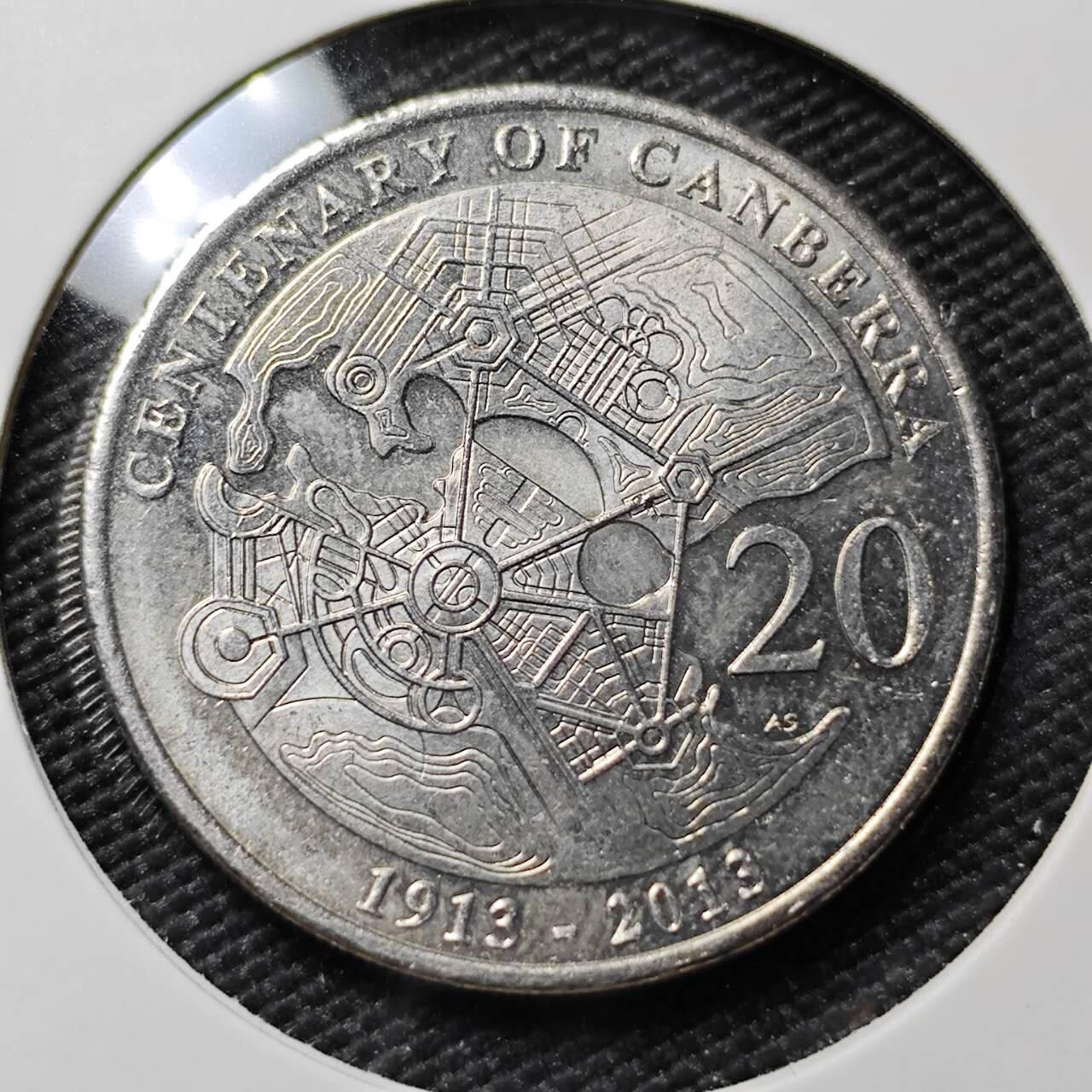 KK钱币收藏小铺   第402期 2月预留时间 周末发货 2013澳大利亚 20分纪念币