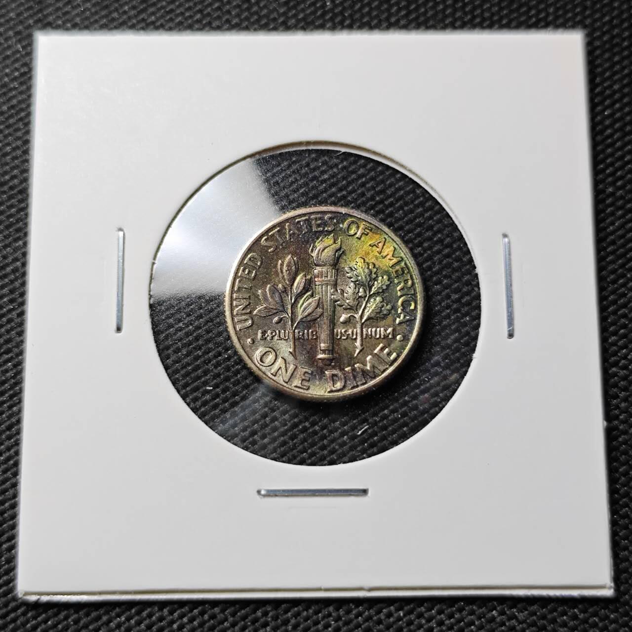 KK钱币收藏小铺   第403期 2月预留时间 周末发货  1988美国10分 好品 带彩