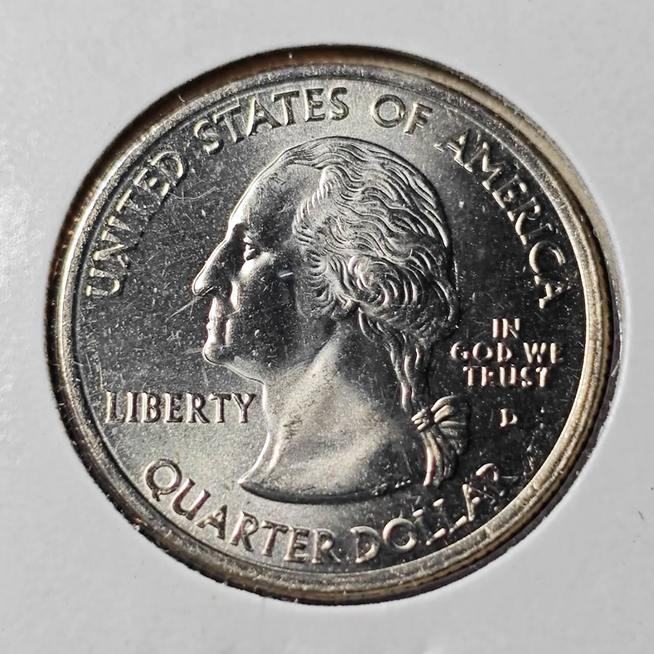 KK钱币收藏小铺   第402期 2月预留时间 周末发货  美国25分纪念币 拆卷品